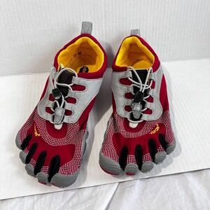 Vibram FiveFingers Bikila Mens Red Yellow Barefoot Running Toe Shoes Size 40/7us